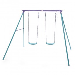 Plum Double Swing Set - Purple/Teal