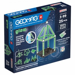 Geomag Glow Eco Recycled 25 Piece Magnetic Building Set