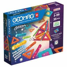 Geomag Glitter Eco Recycled 35 Piece Magnetic Building Set