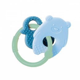 Nattou Activity Full Silicone Rattle with Theeter - Bear & Duck