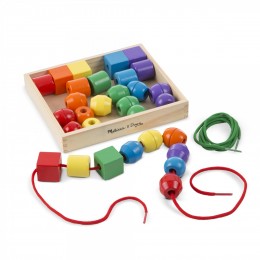Melissa and Doug Wooden Primary Lacing Beads