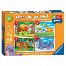 Ravensburger My First Puzzles Where do we Live? (6, 8, 10 & 12 piece)