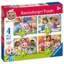 Ravensburger CoComelon 4 Puzzles in a Box (12, 16, 20, 24 Piece)