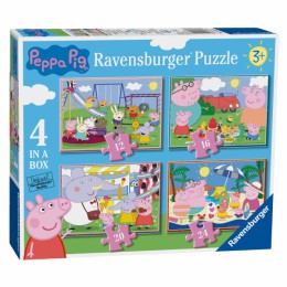 Ravensburger Peppa Pig 4 puzzles in a box (12, 16, 20, 24 piece)