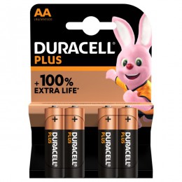Duracell Plus Alkaline AA Batteries - Pack of 4