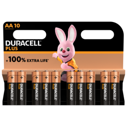 Duracell Plus Alkaline AA Batteries - Pack of 10