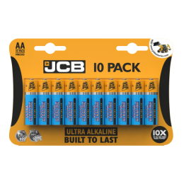JCB Ultra Alkaline AA Batteries - Pack of 10