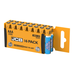 JCB Ultra Alkaline AAA Batteries - Pack of 16