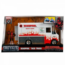 Hollywood Rides Marvel Deadpool Food Truck 1:24 Scale Vehicle with Figure